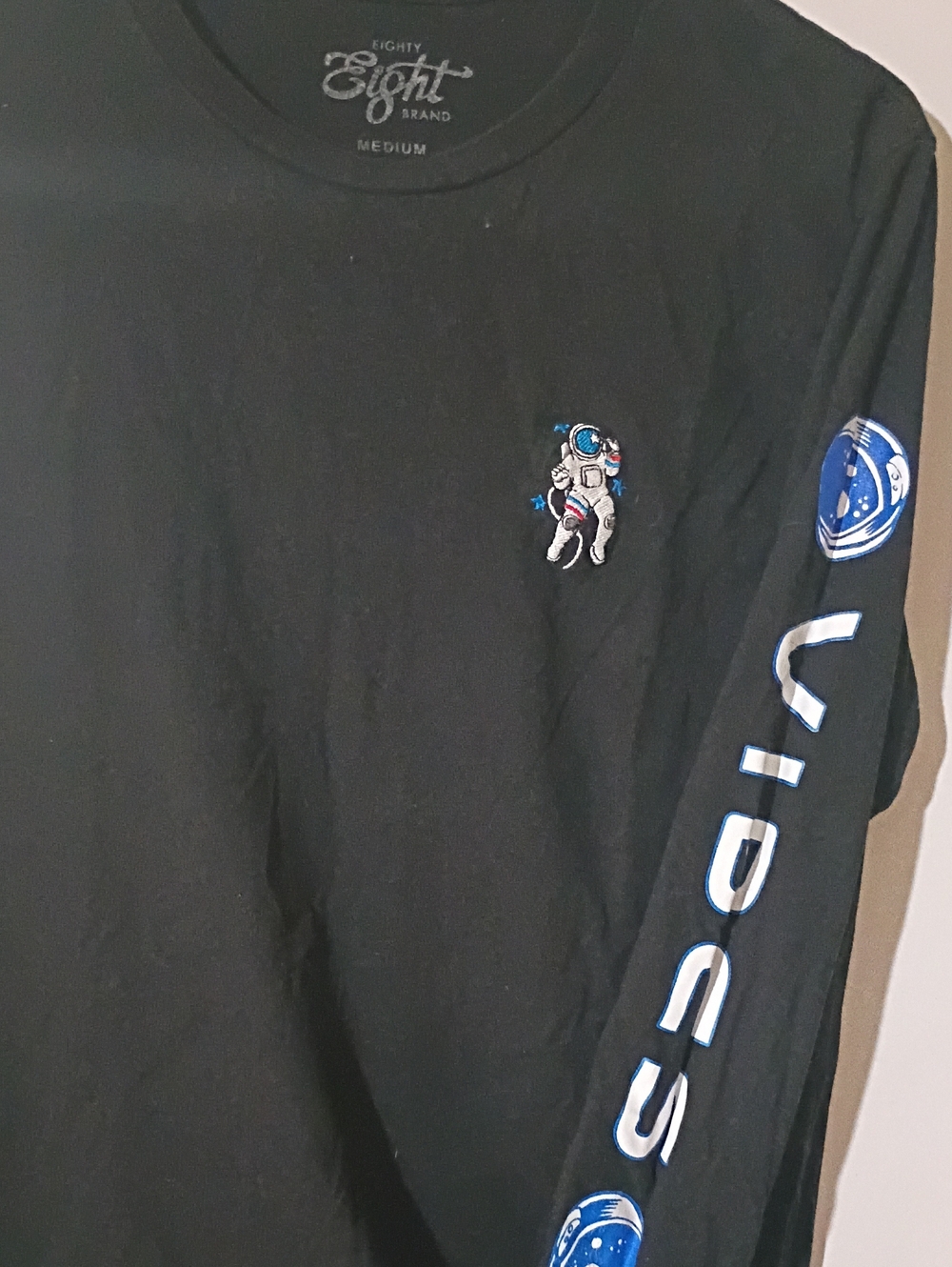 Eighty Eight "Vibes" Astronaut Long Sleeve Black T (M)